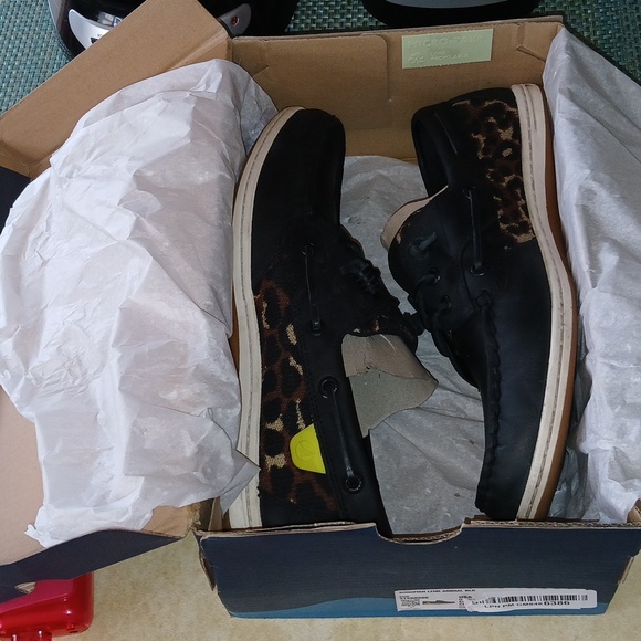 Sperry Songfish Leather Animal Black - Picture 8 of 9